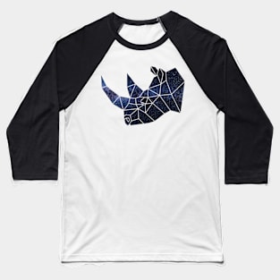 Geometric Rhino Low Poly Galaxy Baseball T-Shirt